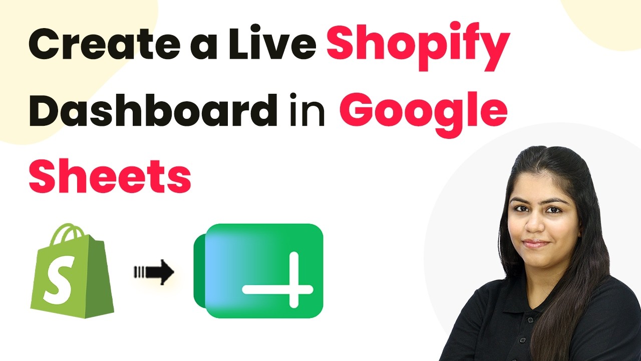 Create a Live Shopify Dashboard in Google Sheets